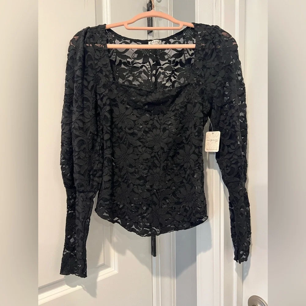 Free People Intimately Long Distance Layering Top in Flower Trail Size S NWT